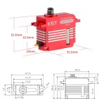 Vendite calde KST X15-755X 10.2Kgf.cm 0.04sec RC modello Mini digitale in metallo ingranaggio coda Coreless motore per elicotteri RC